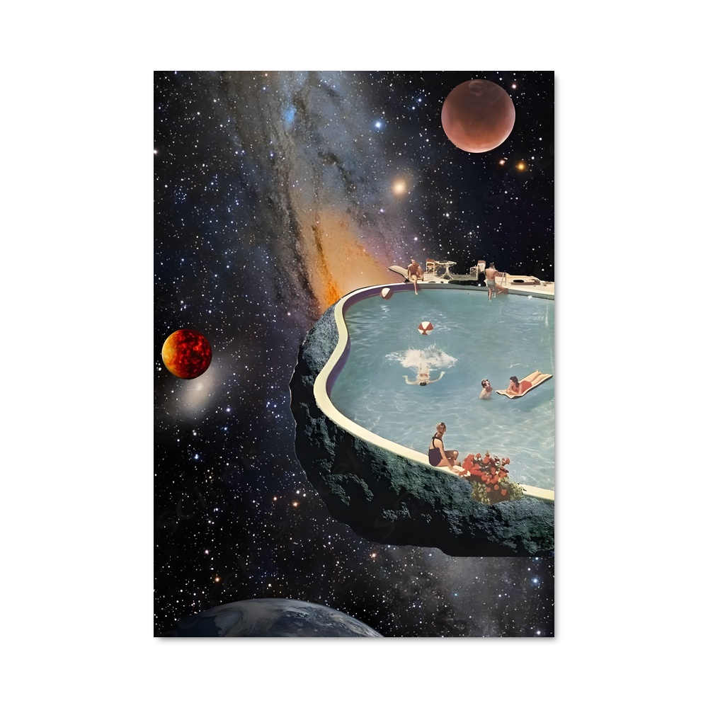 Poster Espace captivant rétro – affiche Espace rétro